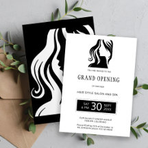 Vit svart elegant skönhetssalong