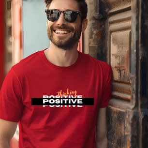 Vit, svart, enkel positiv typografi T-skikt T Shirt