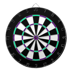 Vit, svart, Grönt och blå Metall-burk Dartboard Piltavla
