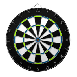 Vit, svart, Gult och blå Metall-burk Dartboard Darttavla
