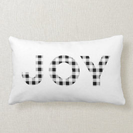 Vit svart jul Joy Dekorativ kudde