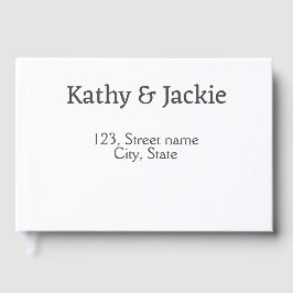 Vit svart par namn adress stad stat enkel  gästböcker