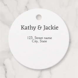 Vit svart par namn adress stad stat enkel  gåvor etiketter