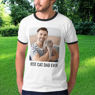 Vit Svart Personlig Katpappa Familj Husdjur Foto T Shirt