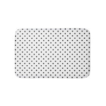 Vit/svart Polka dots Bath Mat