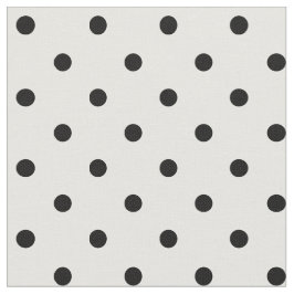Vit/svart Polka dots Fabric Tyg
