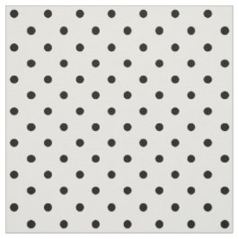 Vit/svart Polka dots Fabric Tyg