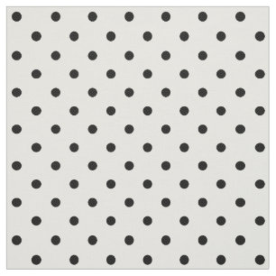 Vit/svart Polka dots Fabric Tyg