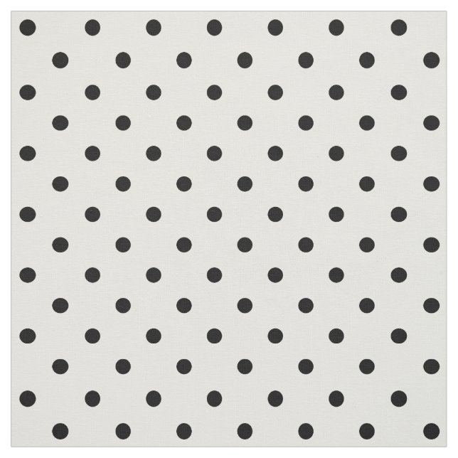 Vit/svart Polka dots Fabric Tyg (Provkarta)