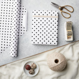 Vit/Svart Polka dots-omformning Papper Presentpapper