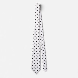 Vit/Svart Polka dots Tie Slips