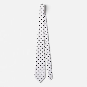 Vit/Svart Polka dots Tie Slips