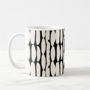 Vit svart punkt mönster. Skeppscirkeln är sömlös. Kaffemugg