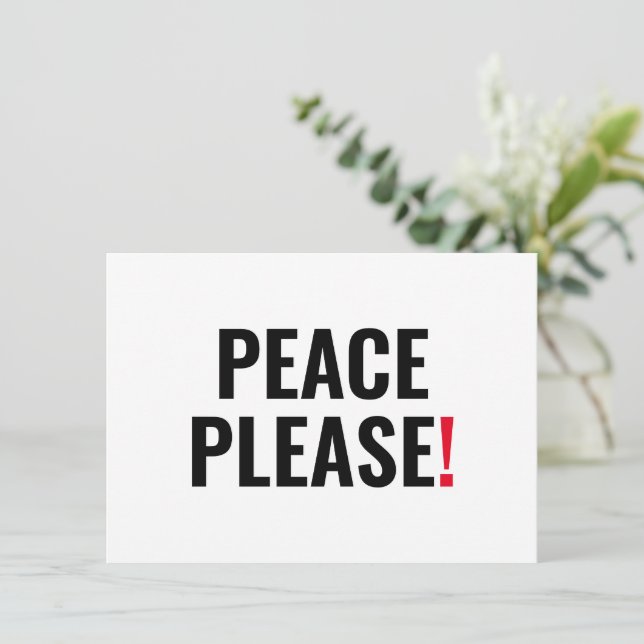 Vit svart text mot krig-kort (Stående Fram)