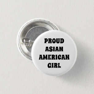 Vit svart typografi av proud asiatisk amerikansk f knapp