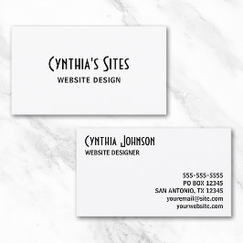 Vit & Svart Visitkort