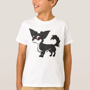 Vit- & svartChihuahua med långt hår Tee Shirt