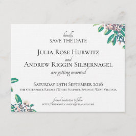 Vit Svavel Vår Bröllop spara datum Inbjudningar