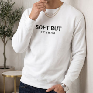 Vit sweatshirt Estetisk svart typografi