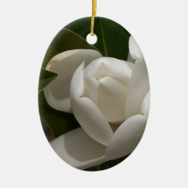 vit sydlig blomkål julgransprydnad keramik (Framsidan)