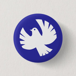 Vit symbol för fredsduva knapp
