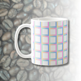 Vit symmetrisk kontrollerad övertoning Mönster Ram Kaffemugg