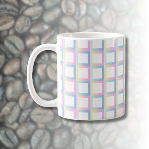 Vit symmetrisk kontrollerad övertoning Mönster Ram Kaffemugg