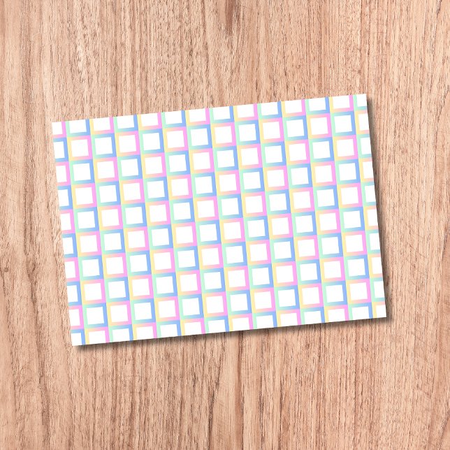 Vit symmetrisk kontrollerad övertoning Mönster Ram Post-it Block (Skapare uppladdad)