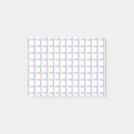 Vit symmetrisk kontrollerad övertoning Mönster Ram Post-it Block