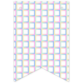 Vit symmetrisk kontrollerad övertoning Mönster Ram Vimplar