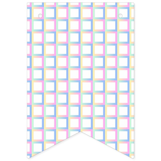 Vit symmetrisk kontrollerad övertoning Mönster Ram Vimplar (Första flaggan)