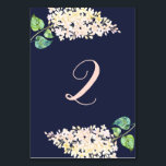 Vit syren. Marinblommig romantisk bröllop. Blå Bordsnummer<br><div class="desc">Marinblommigt bröllops bordskort. Lämplig för födelsedag,  årsdag och andra fester. Kontakta mig om du behöver ytterligare föremål.</div>