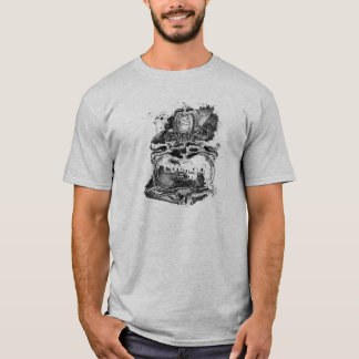 vit t för tigerschefflandsvart tee shirt