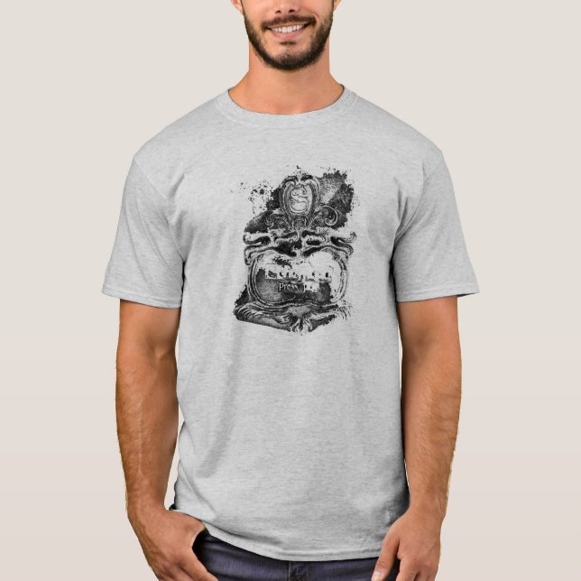 vit t för tigerschefflandsvart tee shirt (Framsida)