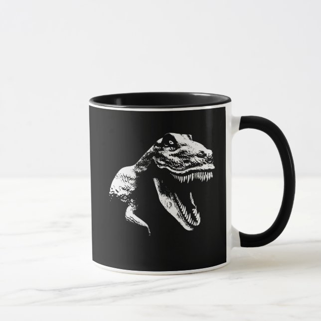 Vit T Rex Mugg (Höger)