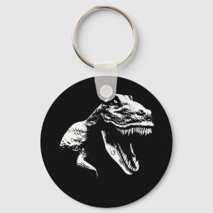 Vit T Rex Nyckelring