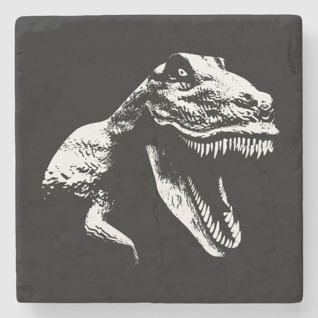 Vit T Rex Stenunderlägg (Framsidan)