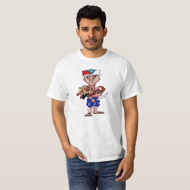 Vit T-shirt "ALBINO SANTIAGO (Hel framsida)