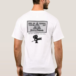 Vit t-shirt för marinvit MOPIC-skola