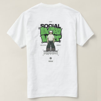vit t-shirt med design