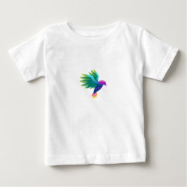 Vit t-shirt med en färgrik grafik
