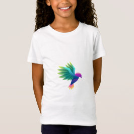 Vit t-shirt med en färgrik grafik