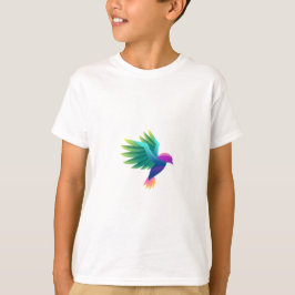 Vit t-shirt med en färgrik grafik