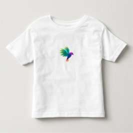 Vit t-shirt med en färgrik grafik