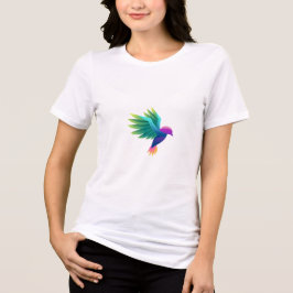 Vit t-shirt med en färgrik grafik