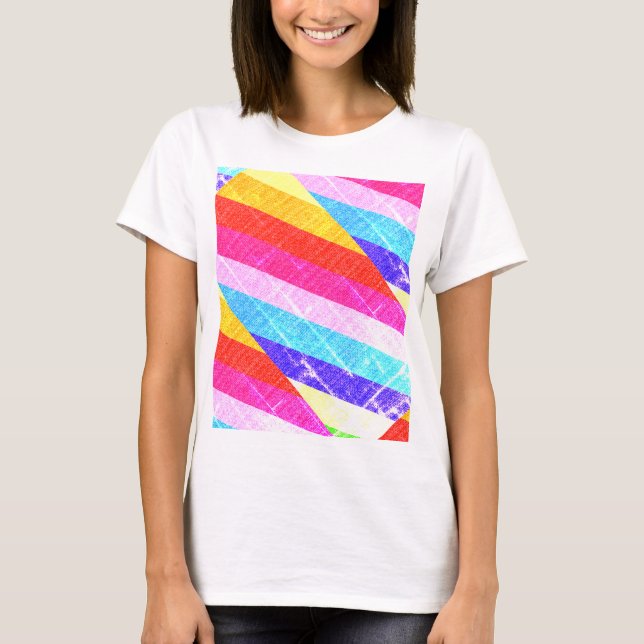 Vit t-shirt med färg (Framsida)