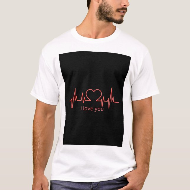Vit T-Shirt Med Kärlekscitat | Minimal Romantisk T (Framsida)