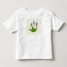 Vit T-Shirt med Lila Blommor