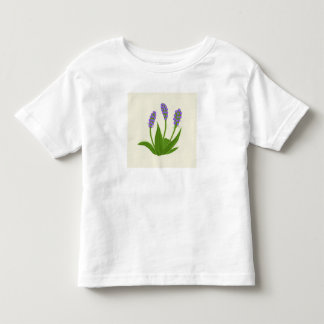 Vit T-Shirt med Lila Blommor