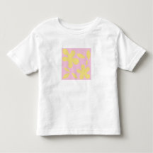 Vit t-shirt med rosa/gula blommor